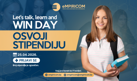 Razgledaj, pitaj, postani naš student i osvoji stipendiju! Termin: 25.04.2026.
